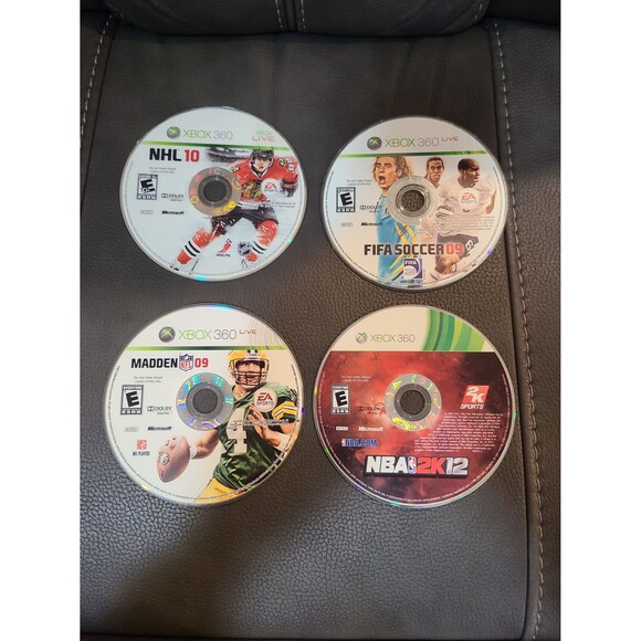 Xbox 360 Loose Disc Lot of 4 - Madden, FIFA, NHL, NBA - Picture 1 of 1